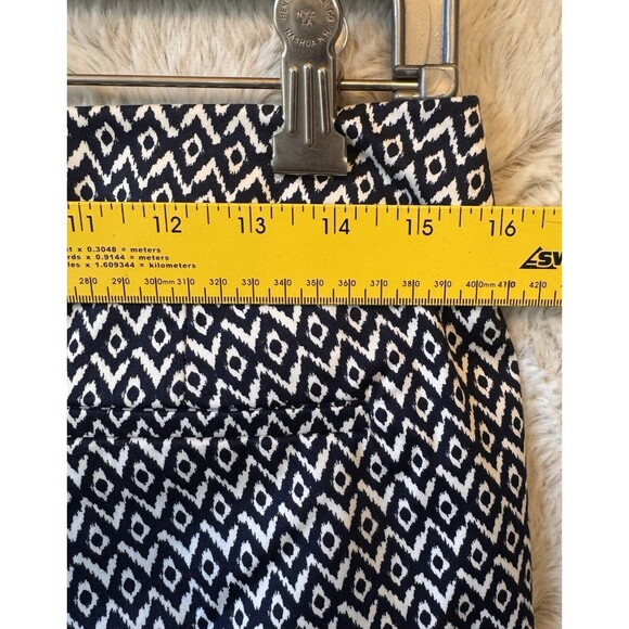 Kenar Cropped Pants Women's Size 4 Blue & White Geometric Print Trousers NEW NWT - Picture 8 of 10